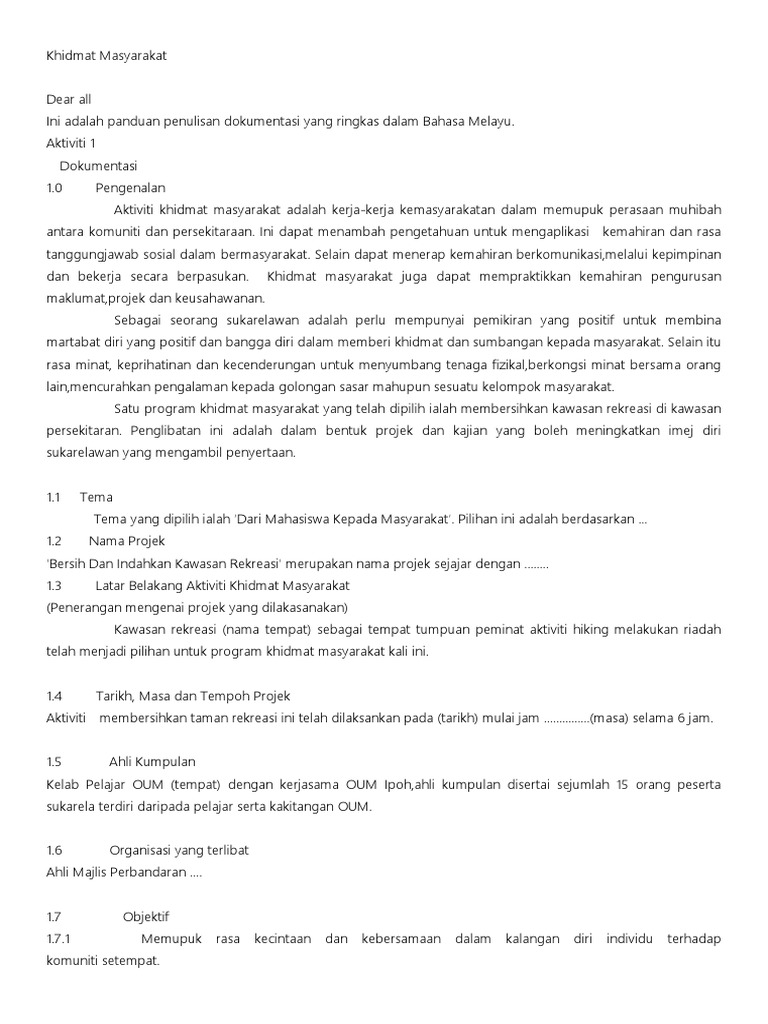 Khidmat Masyarakat Pdf