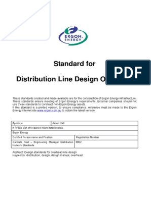 Distribution Line Design Overhead | PDF | Insulator (Electricity 