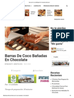 Barras de Coco Bañadas en Chocolate _ Delicias