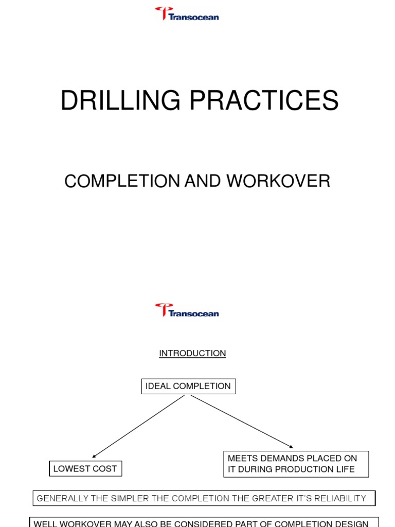 Completion & Workover. | PDF | Casing (Borehole) | Energy Technology
