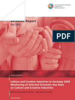 Research Reports Culture and Creative Industries in Germany 2009
