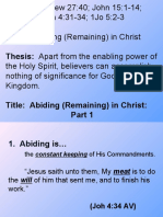 Abiding in Christ-Part 1