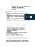 Aspectos Relevantes de La Ley No. 176-07 Del Distrito Nacional y Los Municipios