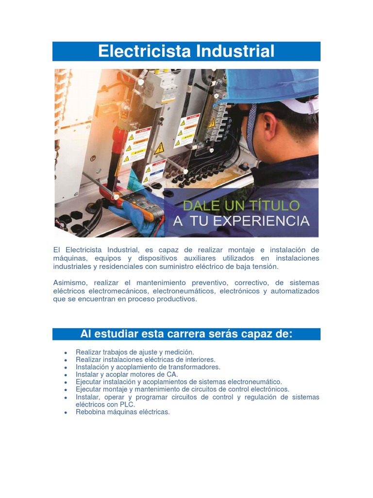 CTS - Electricista Industrial PDF | PDF | Electricista | Electrónica