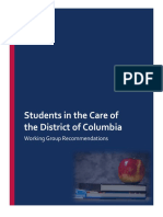 Students in The Care of The District of Columbia Working Group Recommendations - July 18, 2018