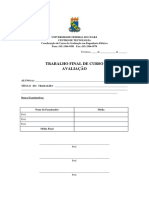 Modelo Formulário de Avaliação de TFC