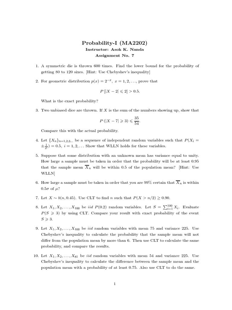 Probability Assignment Analysis | PDF