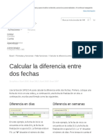 Calcular La Diferencia Entre Dos Fechas - Excel