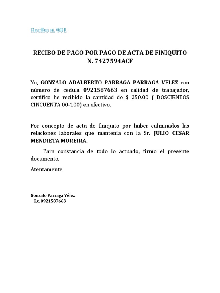 Recibo de Pago | PDF