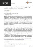 Download The climate lobby a sectoral analysis of lobbying spending on climate change in the USA 2000 to 2016 by Alexander Kaufman SN384159560 doc pdf