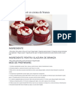 Briose Red Velvet Cu Crema de Branza