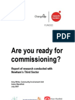 Are You Ready For Commissioning?: Report of Research Conducted With Newham's Third Sector