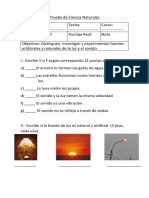 Prueba 3° Basico Ciencias Naturales