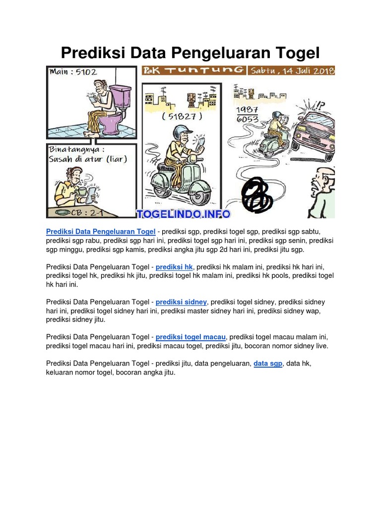Prediksi Data Pengeluaran Togel Pdf