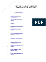 Final Year Project Topics and Materials