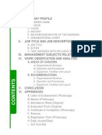 I. Company Profile: A. Areas of Concern