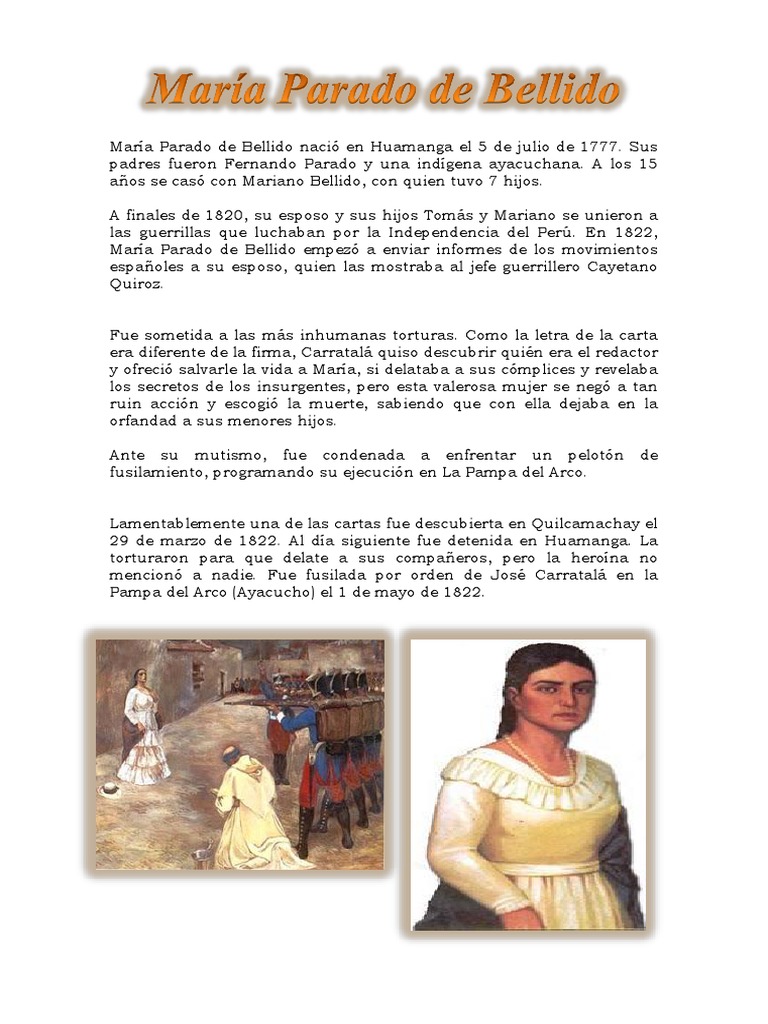Maria Parado de Bellido Biografia | PDF