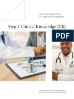 Step 2 Clinical Knowledge (CK) : Content Description and General Information