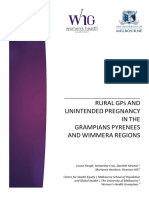 Rural GPs and Unintended Pregnancy in The Grampians, Pyrenees and Wimmera Regions