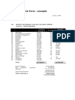 Progress Claim Form - Example: Mr. Bob Smith