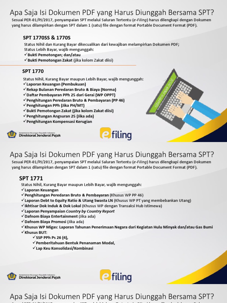 Daftar Isi Pdf E Filing Pdf