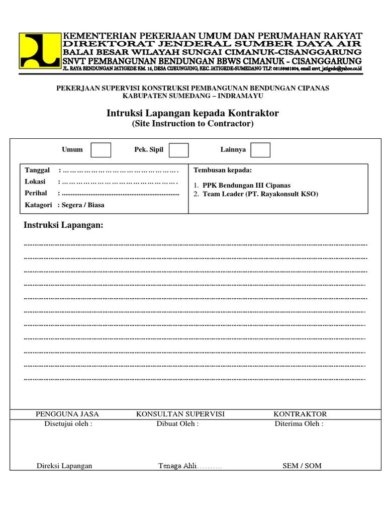 Form Site Instruction PDF