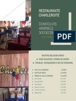 Restaurante Charleroite Domicilios 4695812 3003029642: Kra 78 B 38 79 Sur Piso 2 Barrio Kennedy