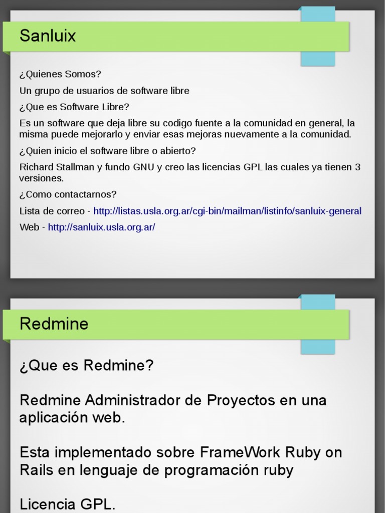 Introducción a Tryton y Redmine | PDF | Software libre | Contenido libre