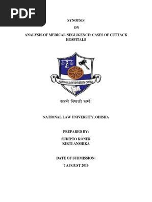 Analysis of Medical Negligence Cuttack (Final)