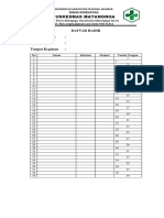 Daftar Hadir Bimbingan & Lintas Sektor