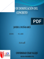 Presentación Dosificación Del Concreto - Javier Edgar Dueñas Arce