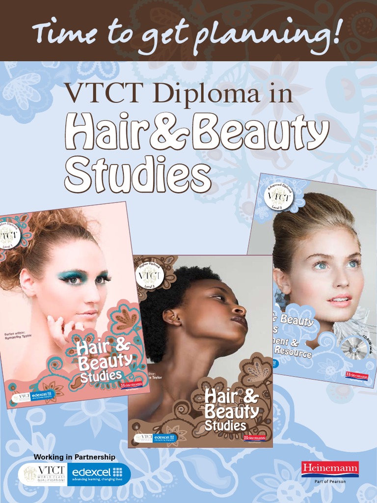 VTCT Diploma Levels 1 2 3 For Hair and Beauty Time To Get Planning Pack ...