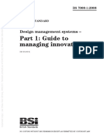 (BS 7000-1-2008) - Design Management Systems. Guide To Managing Innovation