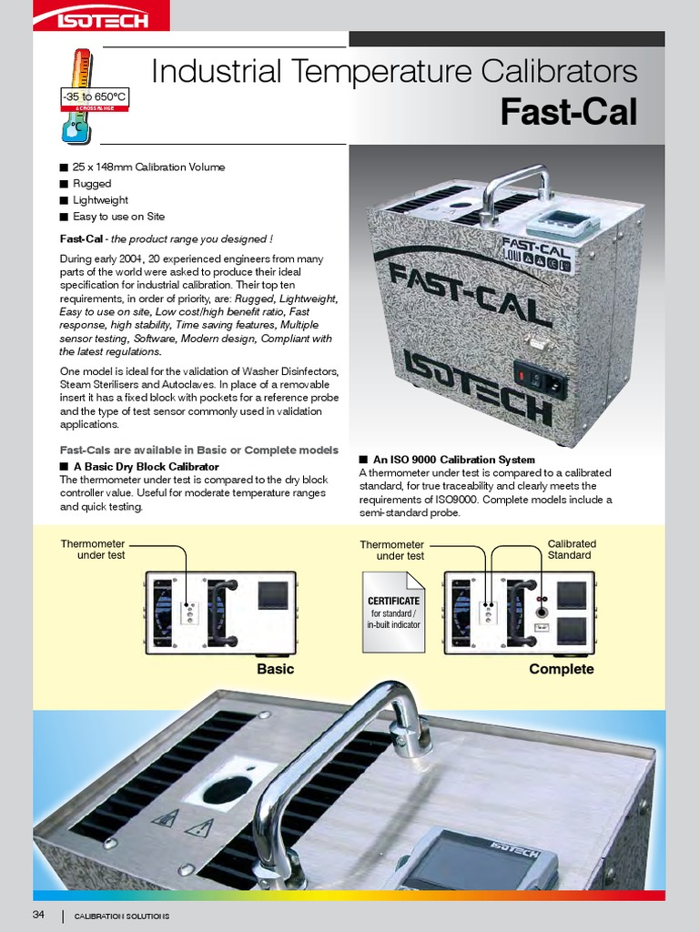 Catalogue Dry Block Fast Cal | PDF | Thermometer | Calibration