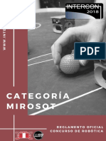 Concurso de robótica Mirosot: reglas para competencia de robots de fútbol