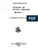 Sources of Karnataka History-Vol 1 by DR S.Srikanta Sastri PDF