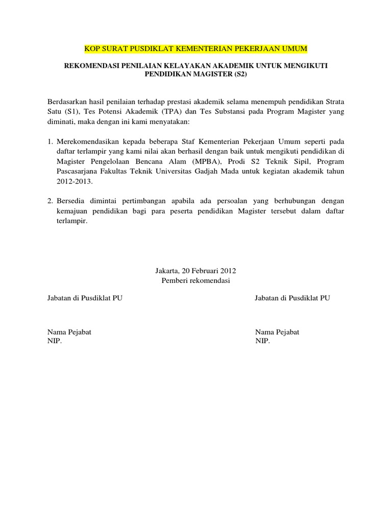 Contoh Format Surat Permohonan Persetujuan Andalalin Pdf