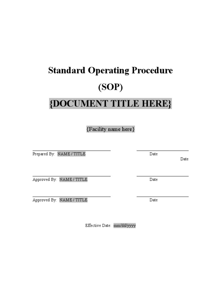 General SOP Template Overview | PDF | Calibration | Quality Assurance