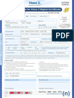 Class3 Organization Certificate Registration Form