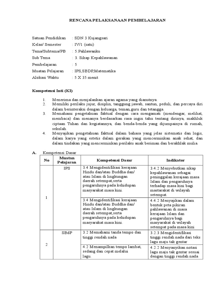 Rpp Kelas 3 Tema 5 Subtema 1 Pembelajaran 1 Riset