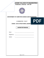 cs8381 Cse DSL Even Iiise Labmanual PDF