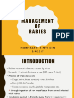 MANAGEMENT OF RABIES