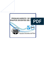 Pronunciamiento de Edop Julio 2018