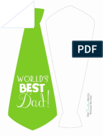 Necktie Fathers Day Card Printables