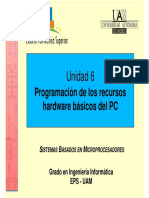 Unidad 6 Sistemas Basados en Microprocesadores SBM UAM