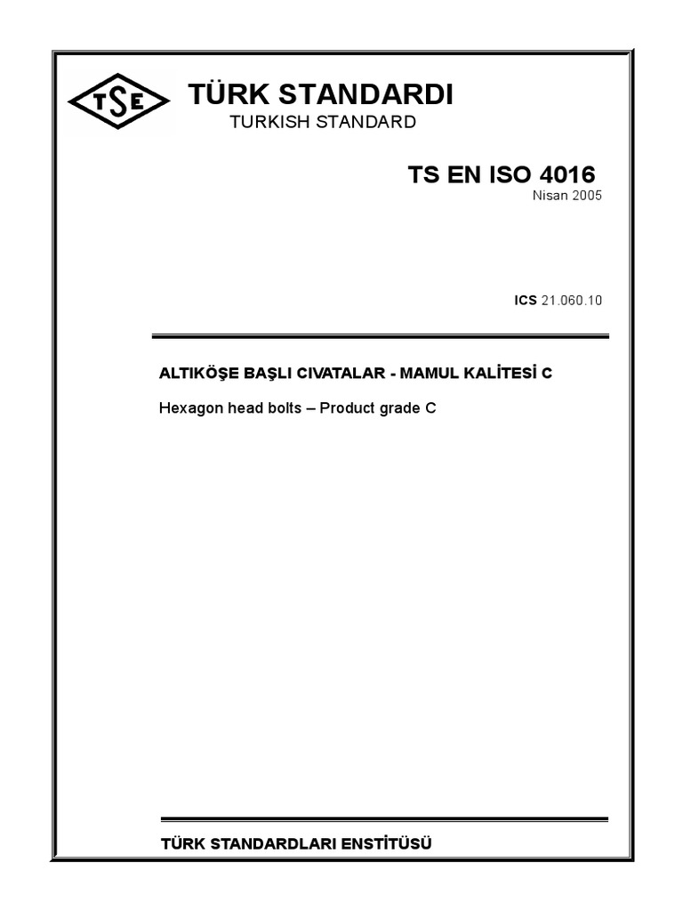 Ts En Iso 4016 Pdf