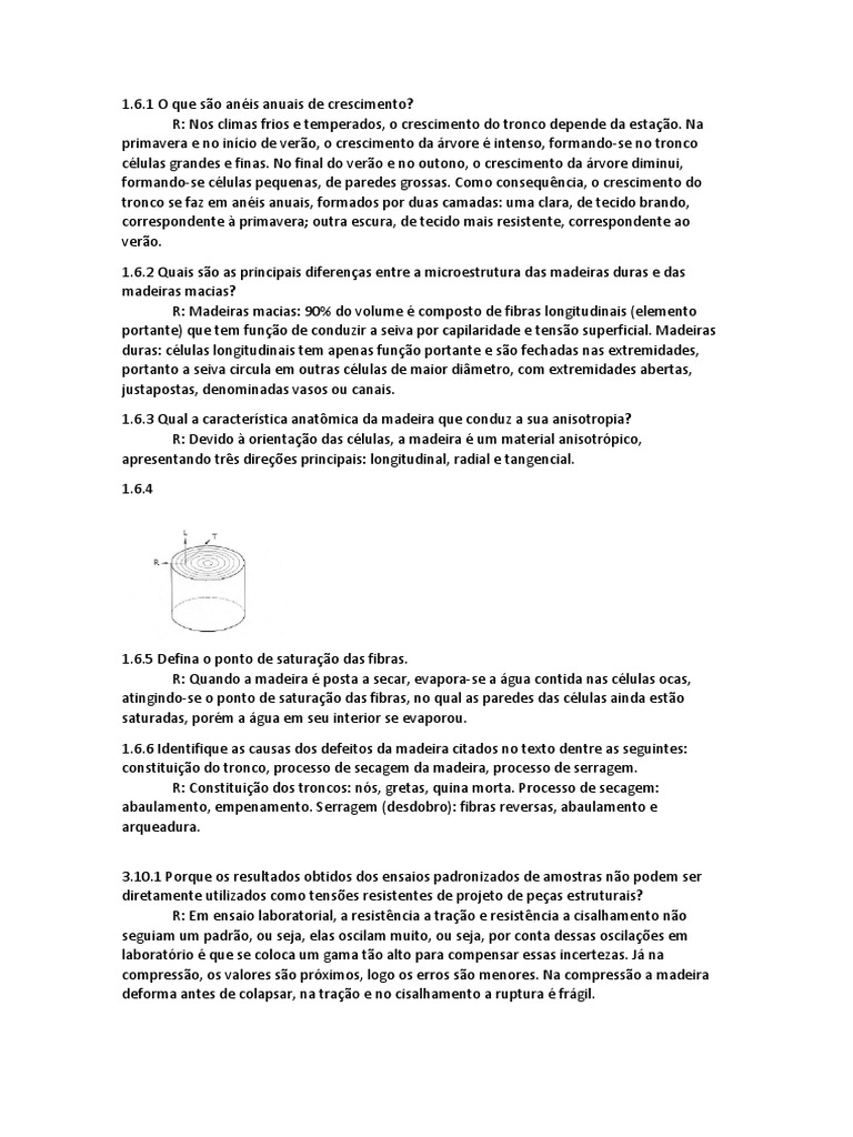 Respostas Exercícios Livro, PDF, Madeira