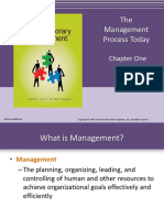 The Management Process Today: Chapter One