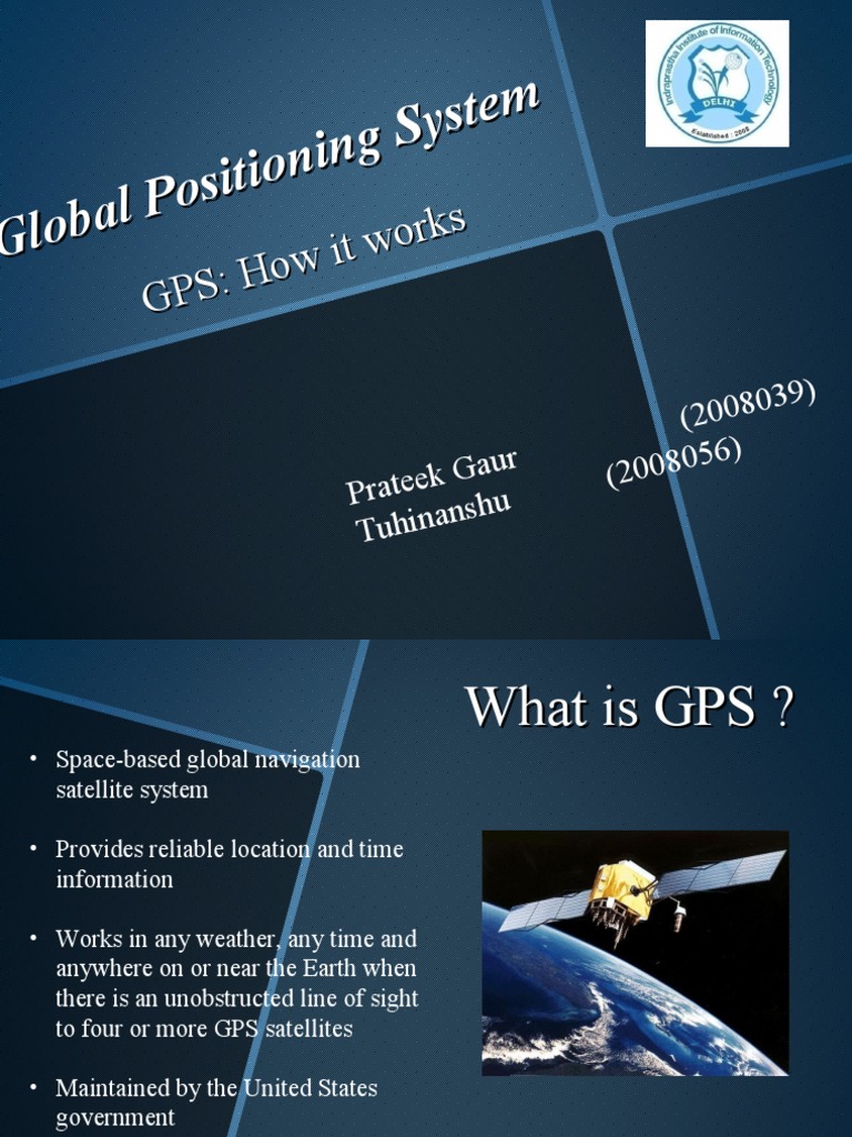 Global Positioning System PDF Global Positioning System Satellite