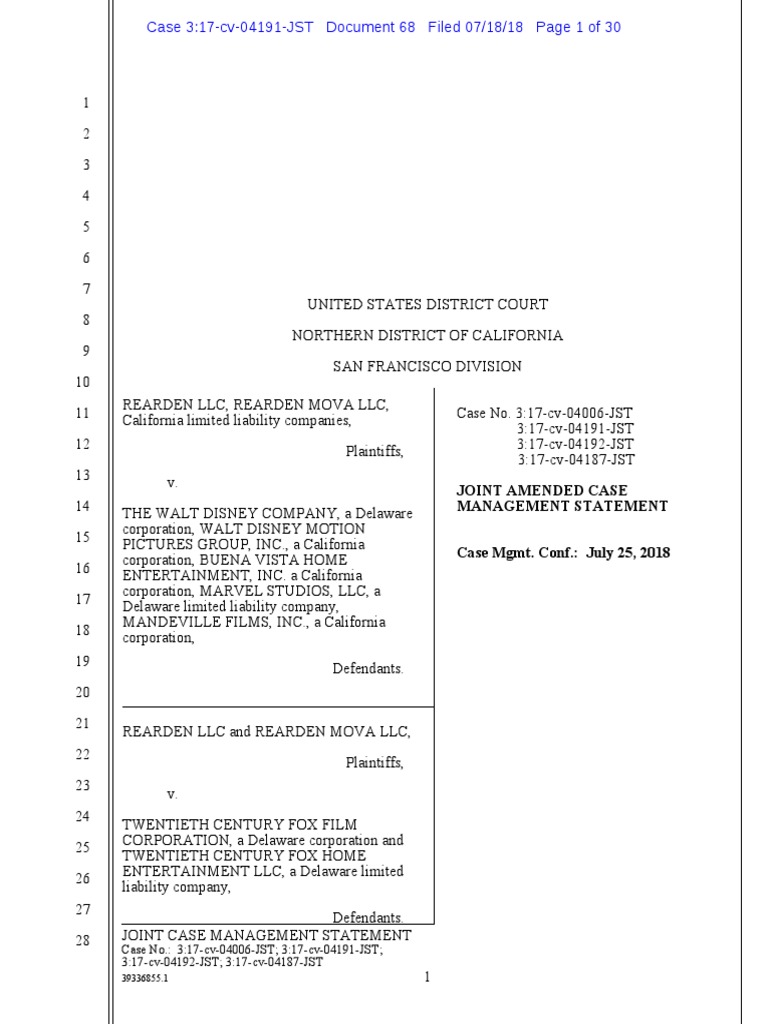 Rearden Case Management PDF Copyright Law Of The United States